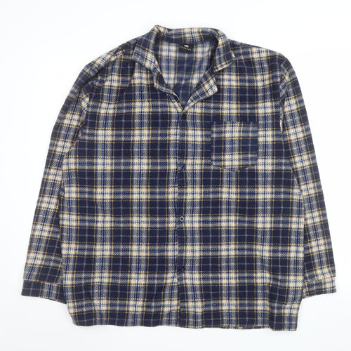 Pegasus Men's Blue Check Flannel Button Jacket L Regular Fit
