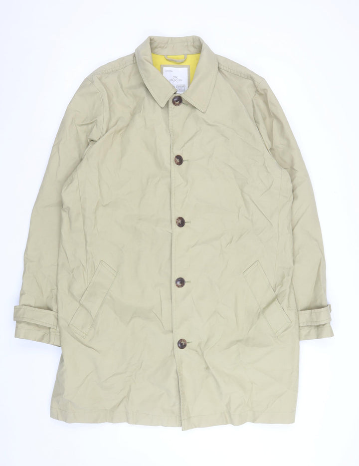 GAP Men's Beige XL Classic Lightweight Cotton Blend Coat