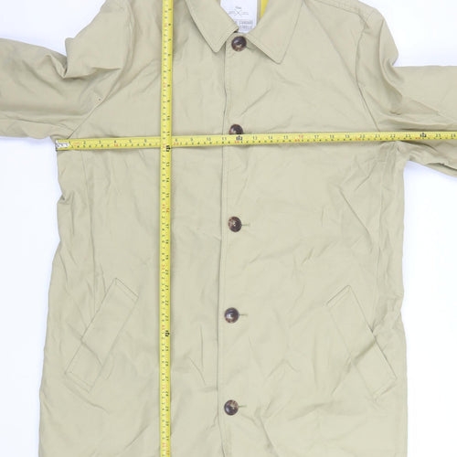 GAP Men's Beige XL Classic Lightweight Cotton Blend Coat