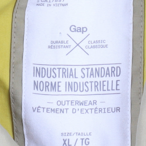 GAP Men's Beige XL Classic Lightweight Cotton Blend Coat