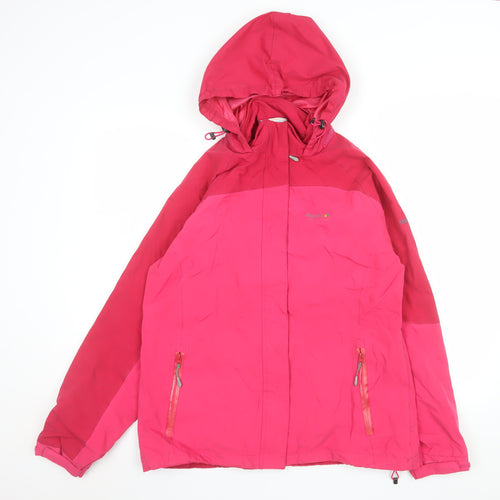 Regatta Women's Pink Waterproof Hooded Rain Jacket Size 14