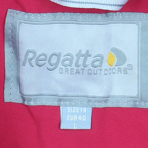 Regatta Women's Pink Waterproof Hooded Rain Jacket Size 14