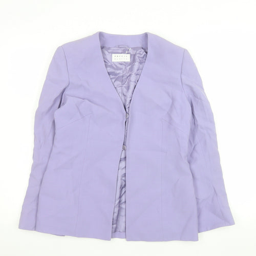 Precis Petite Women's Purple Wool Blend Lined Blazer Size 12