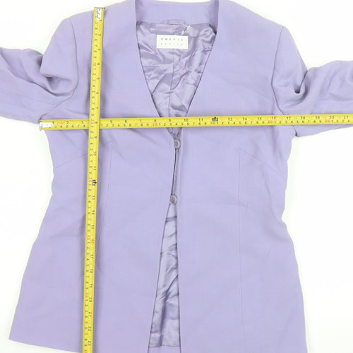 Precis Petite Women's Purple Wool Blend Lined Blazer Size 12
