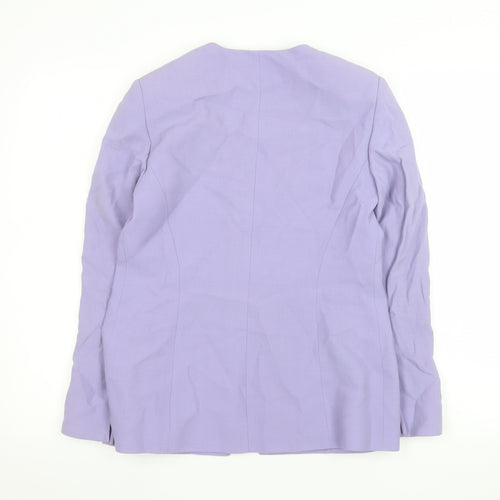 Precis Petite Women's Purple Wool Blend Lined Blazer Size 12