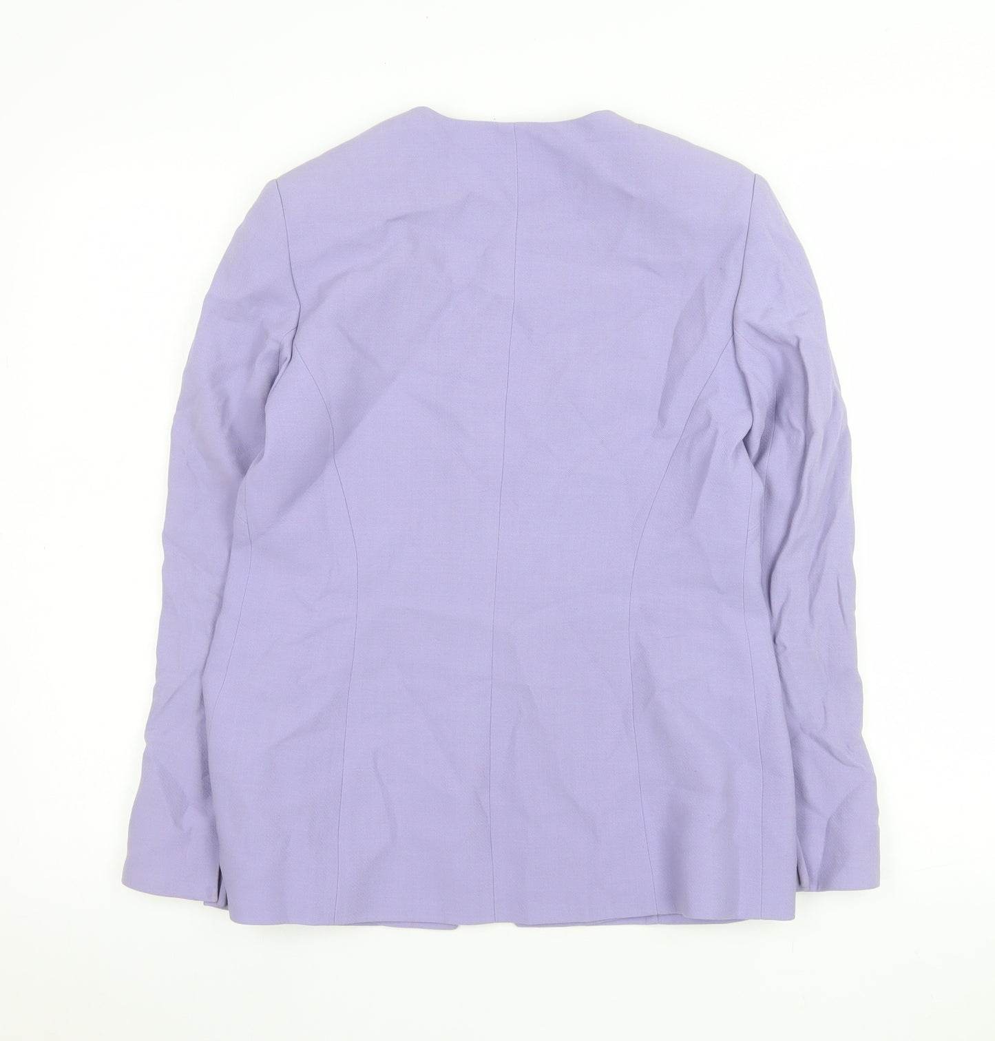 Precis Petite Women's Purple Wool Blend Lined Blazer Size 12