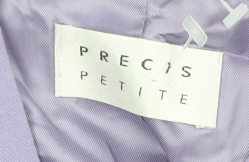 Precis Petite Women's Purple Wool Blend Lined Blazer Size 12