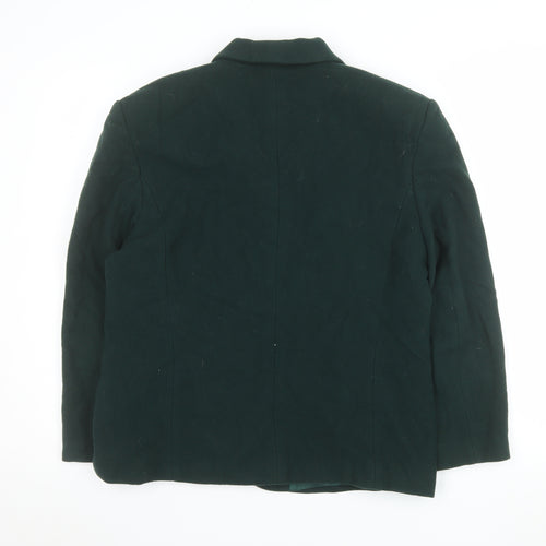 Separa Fink Women's Green Wool Single-Breasted Suit Jacket UK 14