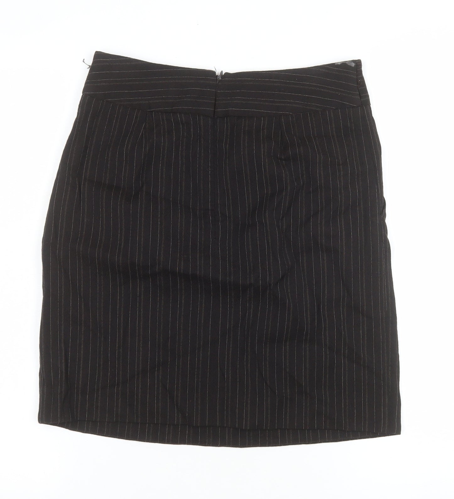 Jigsaw Women’s Black Pinstripe Wool Pencil Skirt Size 8