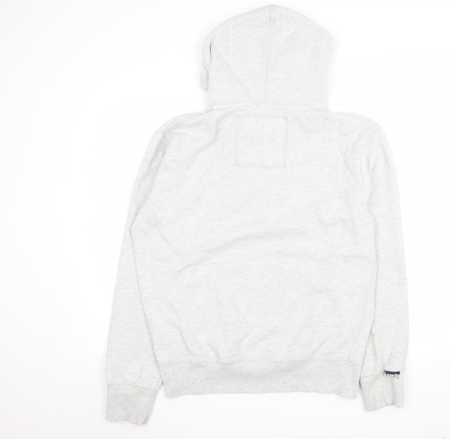 Superdry Men's Grey Pullover Hoodie Large Classic Logo