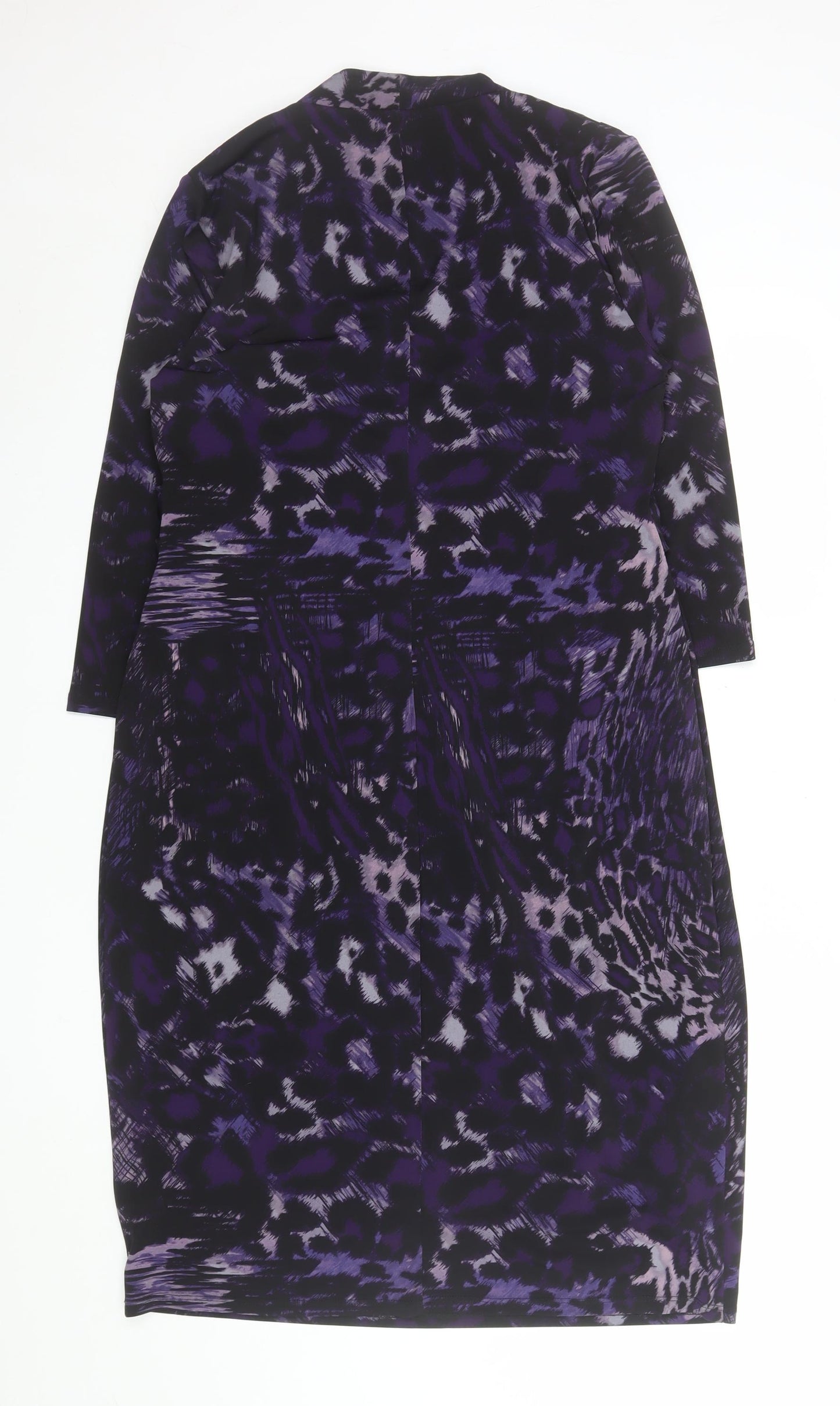 Windsmoor Women’s Purple Animal Print Wrap Dress Size 12