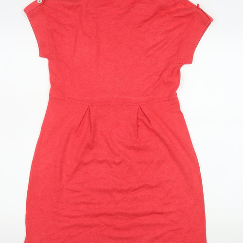 John Lewis Women Red Cowl Neck Knit Shift Dress Size 12