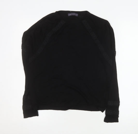 Marks and Spencer Women's Black Knit Long Sleeve Blouse Small