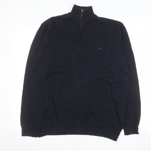 Wolsey Men's Blue Half Zip Cotton Pullover Sweatshirt Size L