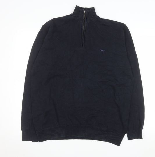 Wolsey Men's Blue Half Zip Cotton Pullover Sweatshirt Size L