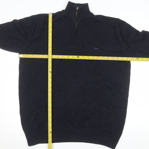 Wolsey Men's Blue Half Zip Cotton Pullover Sweatshirt Size L