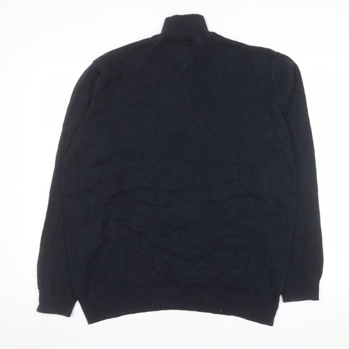 Wolsey Men's Blue Half Zip Cotton Pullover Sweatshirt Size L