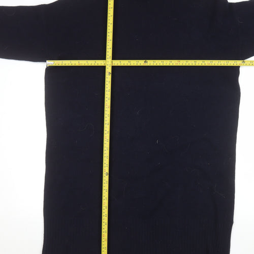 Whistles Women’s Black Merino Wool Roll Neck Sweater Dress L