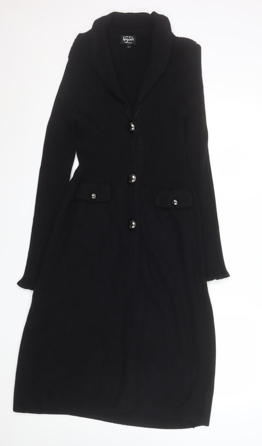 Marks and Spencer Women’s Black Knit Long Coatigan Size 12