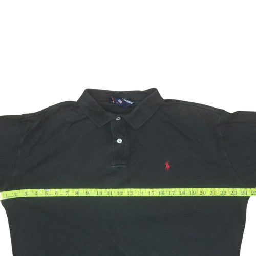 Ralph Lauren Men's Black Long Sleeve Cotton Polo Shirt Size L
