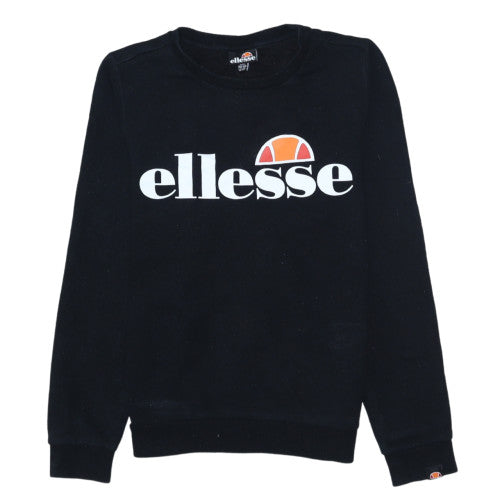 Ellesse Boys Black Crew Neck Pullover Sweatshirt 12-13 Years
