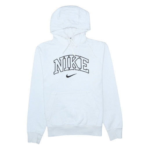 Nike Women White Pullover Hoodie Small Standard Fit Cotton Logo Sportswear