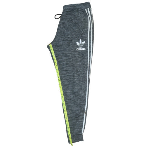 Adidas Men Grey Jogger Trousers L Regular Fit Stretch Drawstring