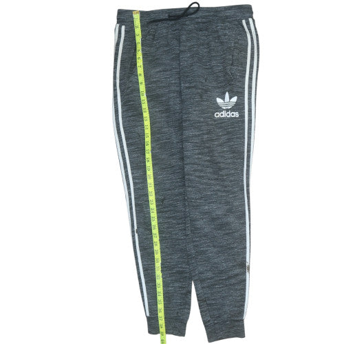 Adidas Men Grey Jogger Trousers L Regular Fit Stretch Drawstring