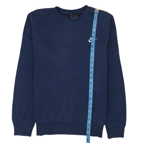 Nike Mens Blue Crew Neck Pullover Sweatshirt S Regular Fit Fleece