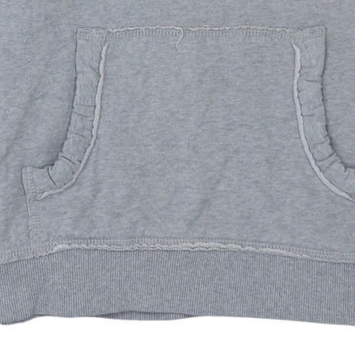 Hilfiger Denim Womens Grey Sequin Star Pullover Hoodie Size M