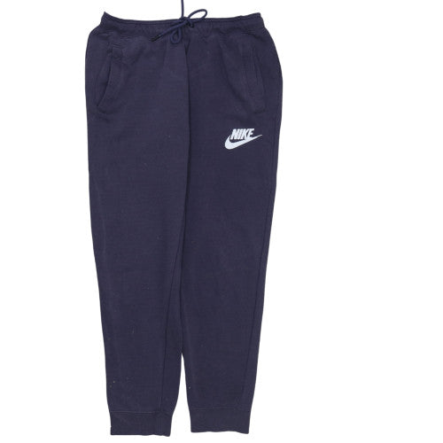 Nike Womens Blue Jogger Sweatpants M Regular Fit Fleece Trousers