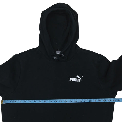 Puma Men’s Black Pullover Hoodie L Fleece Sportswear Logo