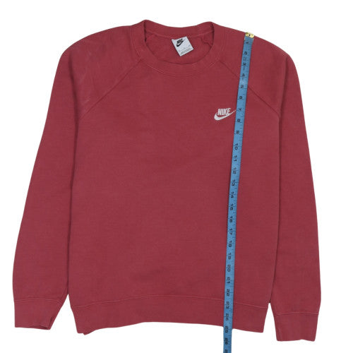 Nike Women’s Red Crew Neck Pullover Sweatshirt XL Cotton Blend