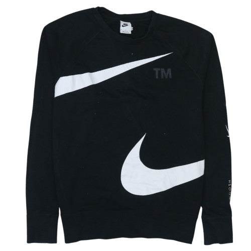 Nike Men's Black M Pullover Sweatshirt With Large Logo Graphic Print