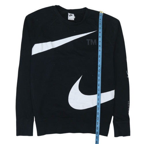Nike Men's Black M Pullover Sweatshirt With Large Logo Graphic Print