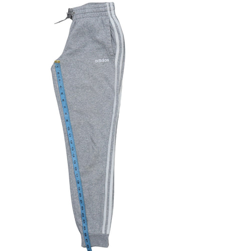 Adidas Womens Grey XS Track Pants Elastic Waist Side Stripe