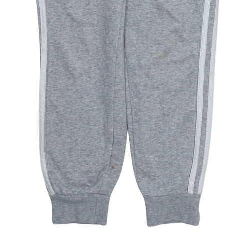 Adidas Womens Grey XS Track Pants Elastic Waist Side Stripe