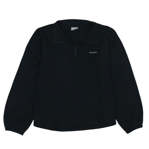 Columbia Womens Black Fleece 1/4 Zip Pullover Sweatshirt Size L