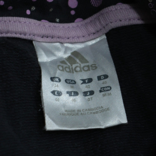 Adidas Womens Black Hoodie Size 14 Hooded Pullover Sweatshirt