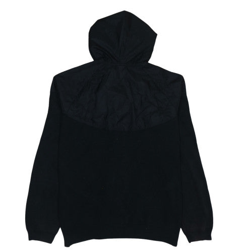 Nike Men's Black XL Hooded Track Jacket Full Zip Cotton Nylon