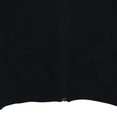 Nike Men's Black XL Hooded Track Jacket Full Zip Cotton Nylon