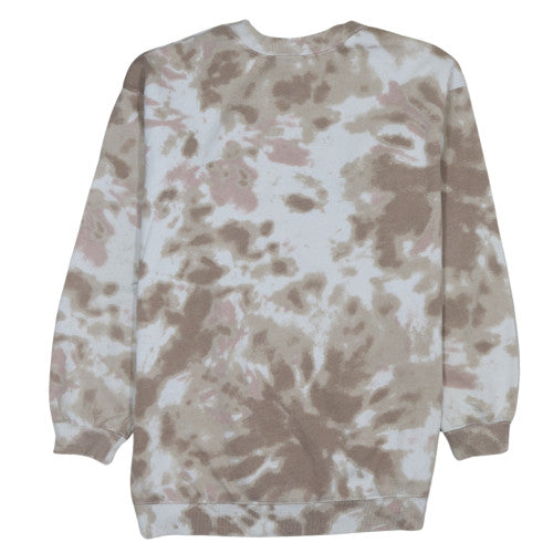 H&M Girls Beige Tie-Dye Mickey Mouse Sweatshirt Size 14-16 Years Crew Neck