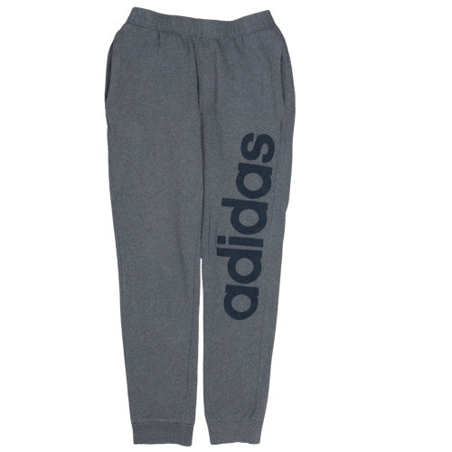 Adidas Mens Grey Jogger Sweatpants M Regular Fit Elastic Waist Activewear