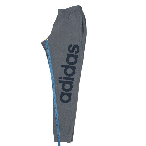 Adidas Mens Grey Jogger Sweatpants M Regular Fit Elastic Waist Activewear