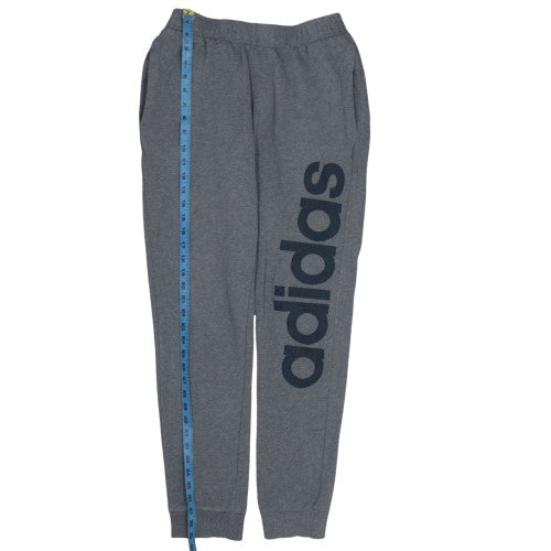 Adidas Mens Grey Jogger Sweatpants M Regular Fit Elastic Waist Activewear