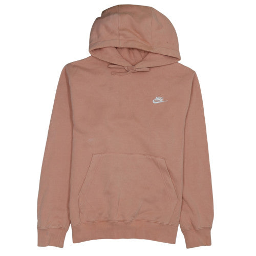 Nike Men's Brown Pullover Hoodie Small Logo Fleece Sweatshirt