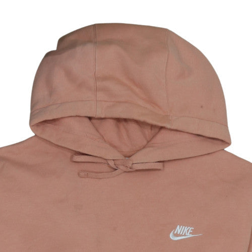 Nike Men's Brown Pullover Hoodie Small Logo Fleece Sweatshirt