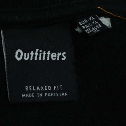 Outfitters Men's Black XL Relaxed Fit Pullover Sweatshirt