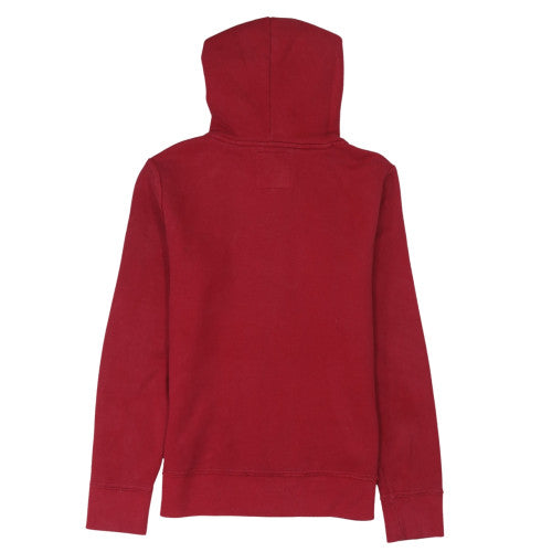 Hollister Mens Red Pullover Hoodie XS Regular Fit Fleece Warm