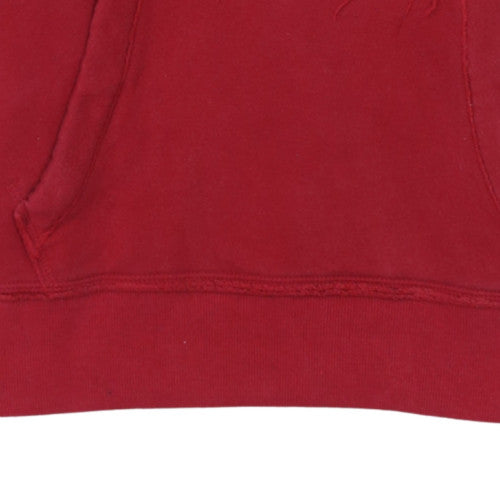 Hollister Mens Red Pullover Hoodie XS Regular Fit Fleece Warm